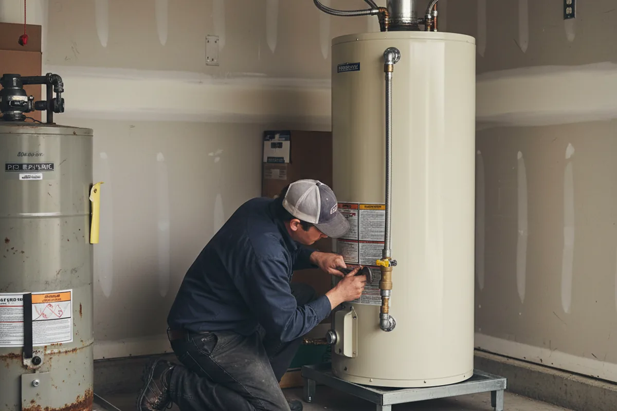 Water heater and shutoff valve replacement in Springboro
